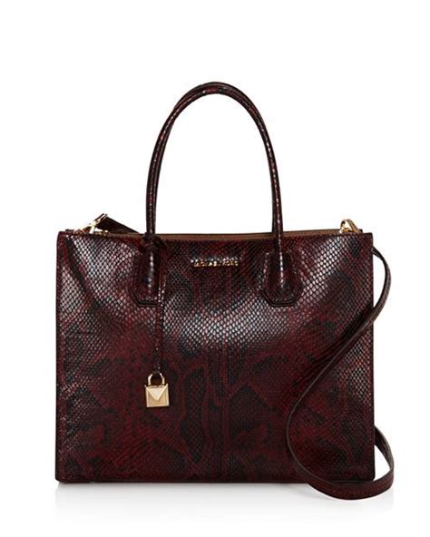 michael michael kors large mercer python tote|Michael Kors Mercer Tote for sale .